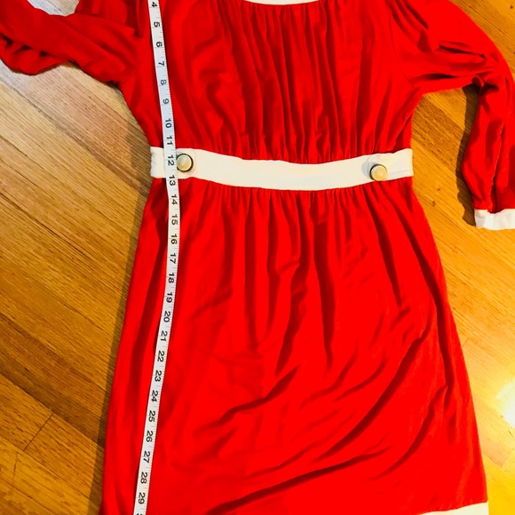 Ella moss a line red with white dress - Picture 6 of 8